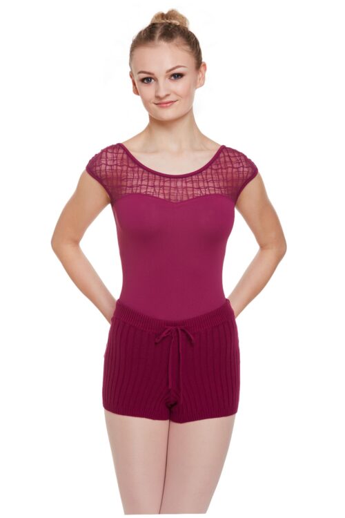 Cotton Rib Knit Warm-up Shorts