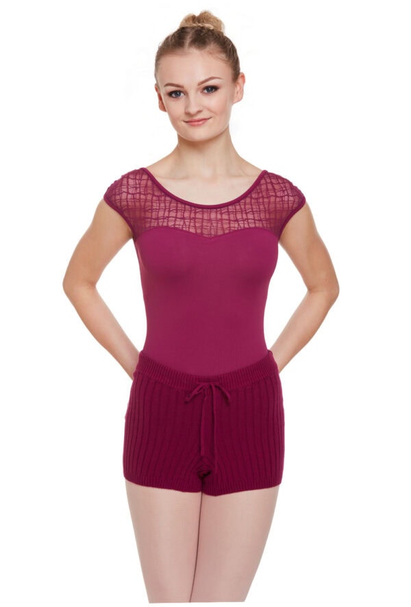 Cotton Rib Knit Warm-up Shorts