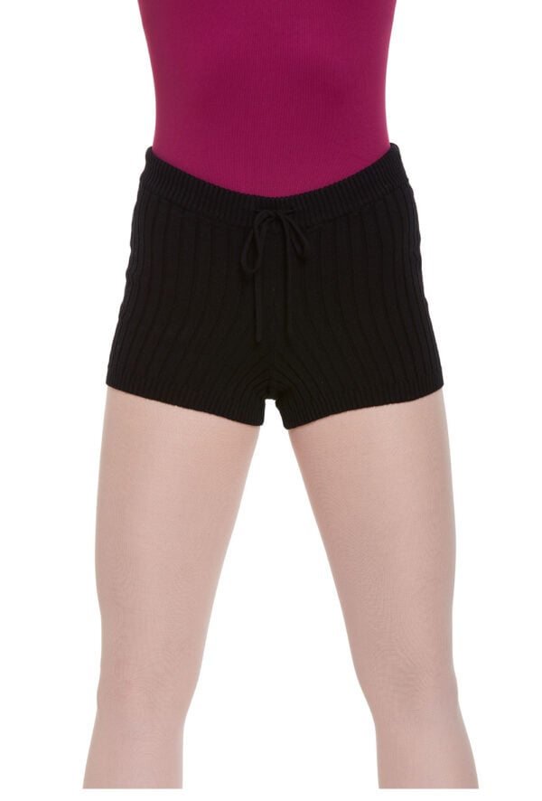 Cotton Rib Knit Warm-up Shorts