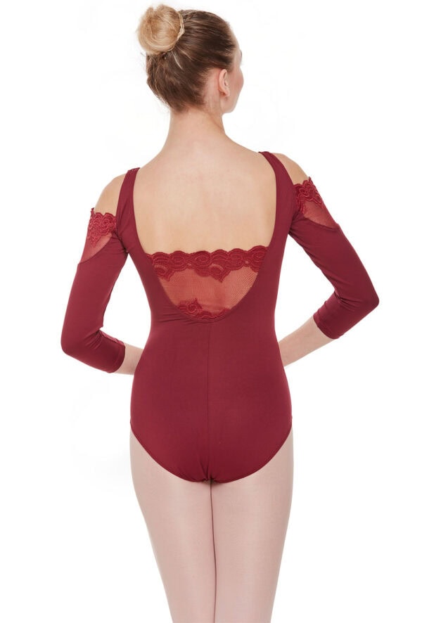 Cold Shoulder Lace Leotard