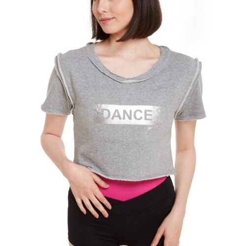 Raw Edge Crop Sweat Tee