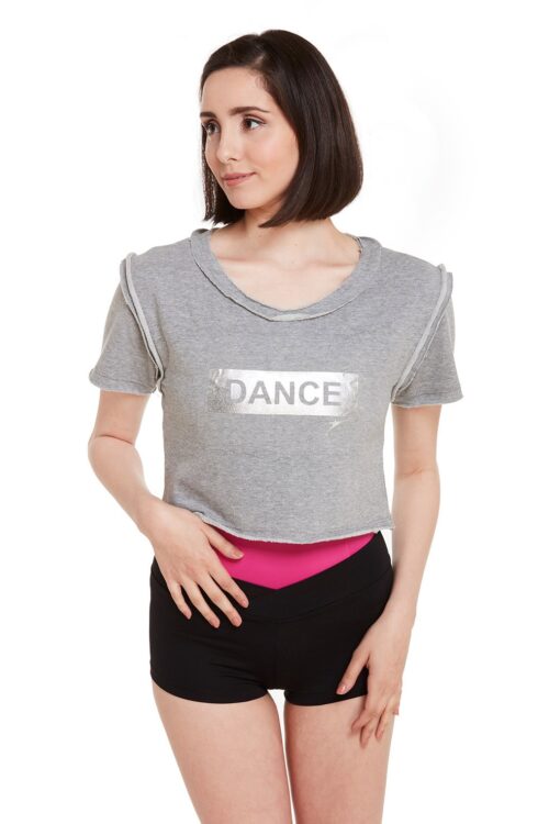 55667681 Raw Edge Crop Sweat Tee