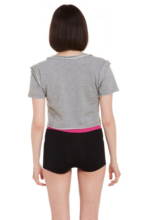 Raw Edge Crop Sweat Tee