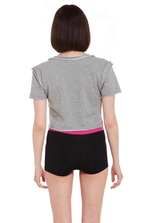 55667684 Raw Edge Crop Sweat Tee