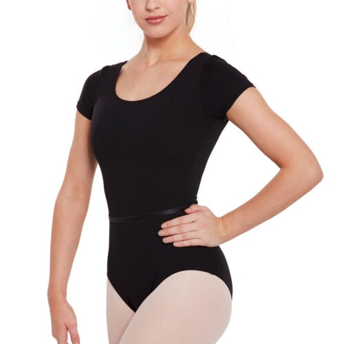 Short Sleeve Leotard With Belt