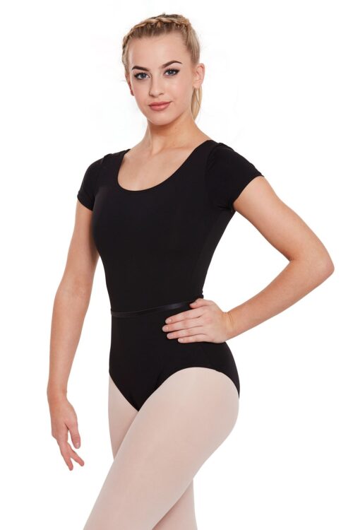 55673729 Short Sleeve Leotard With Belt