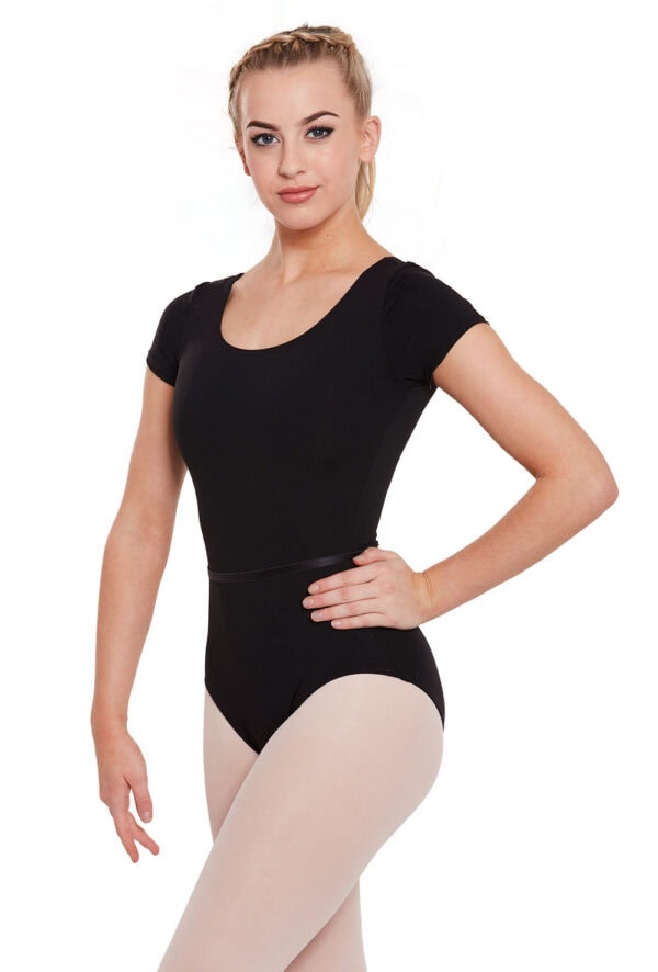 55673729 Short Sleeve Leotard With Belt