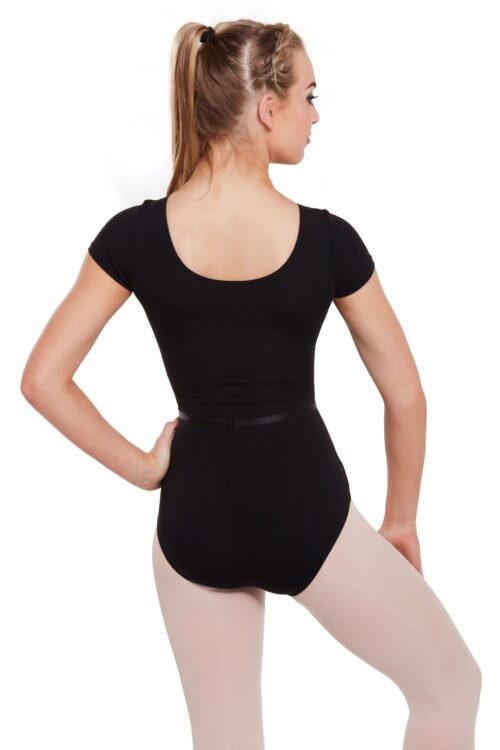 Short Sleeve Leotard With Belt