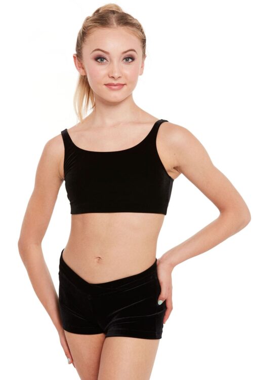 55673796 Velvet Crop Top