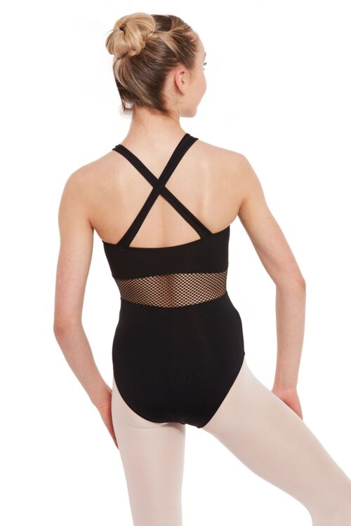 Halterneck Fishnet Waist Leotard