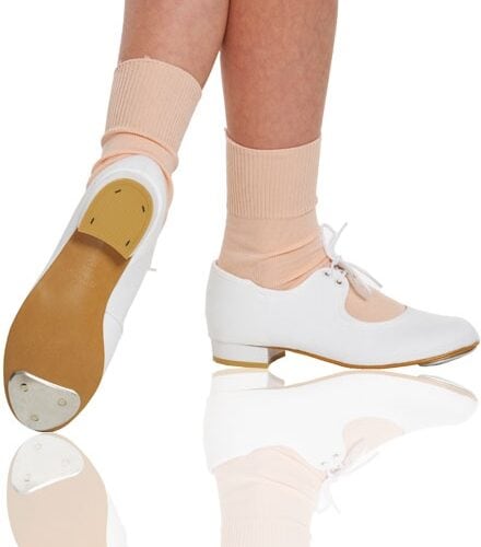 Black Low Heel Canvas Tap Shoe