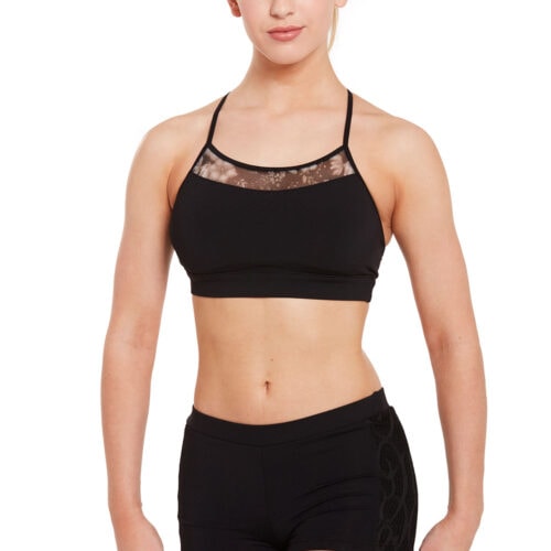 Printed Mesh Crop Top