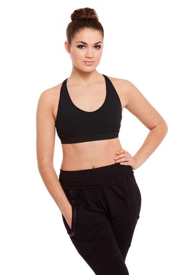 Spliced Twist Back Crop Top