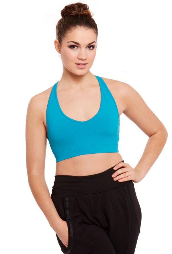 Spliced Twist Back Crop Top