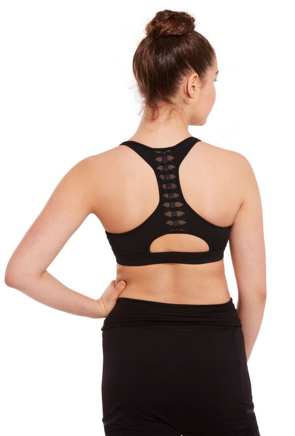 Spliced Twist Back Crop Top