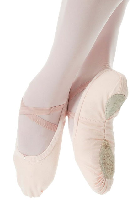 Pink Canvas Ballet Shoes