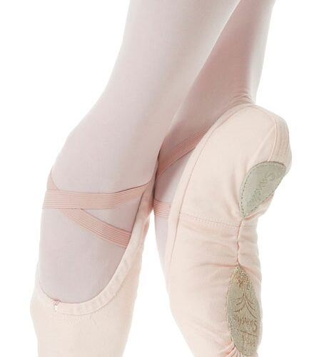 Pink Canvas Ballet Shoes