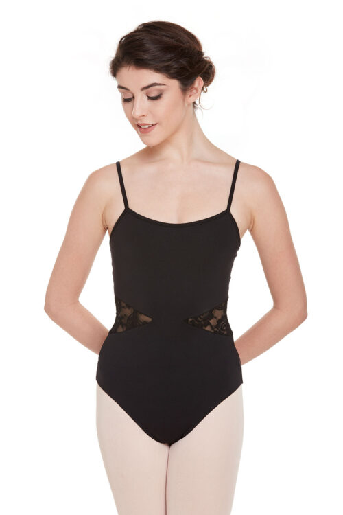 Camisole Leotard with Diamond Lace Side Inserts
