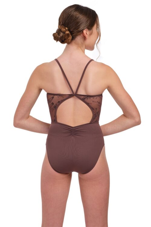 Galatea - Flocked Tulle Camisole Leotard