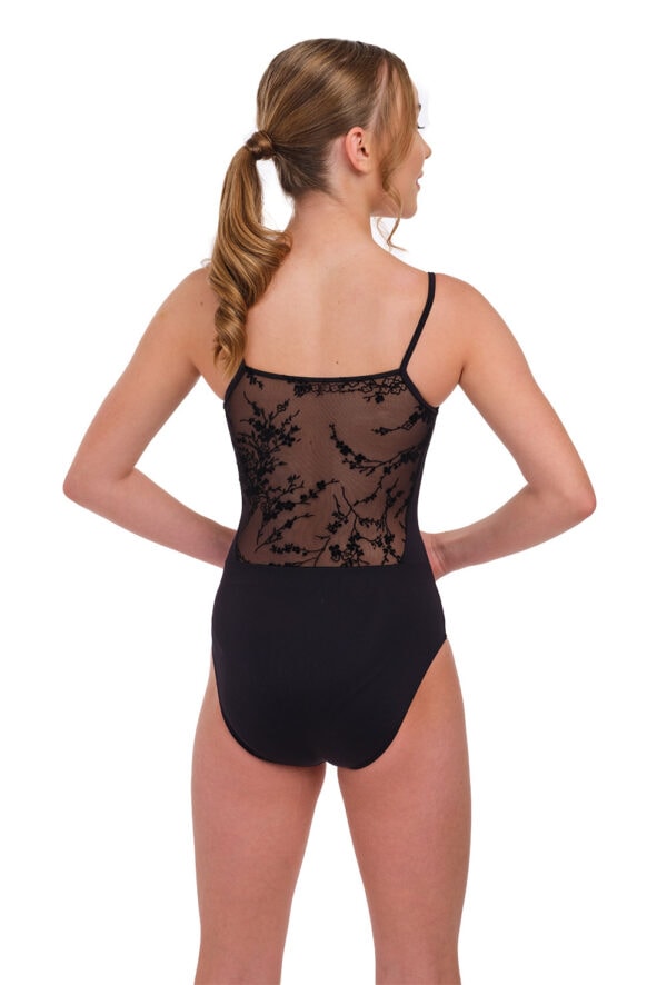 Ginesta - Camisole Leotard with Flocked Tulle detail
