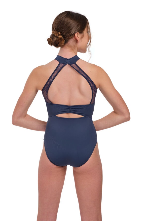 Greta - Halter Lace Yoke Leotard