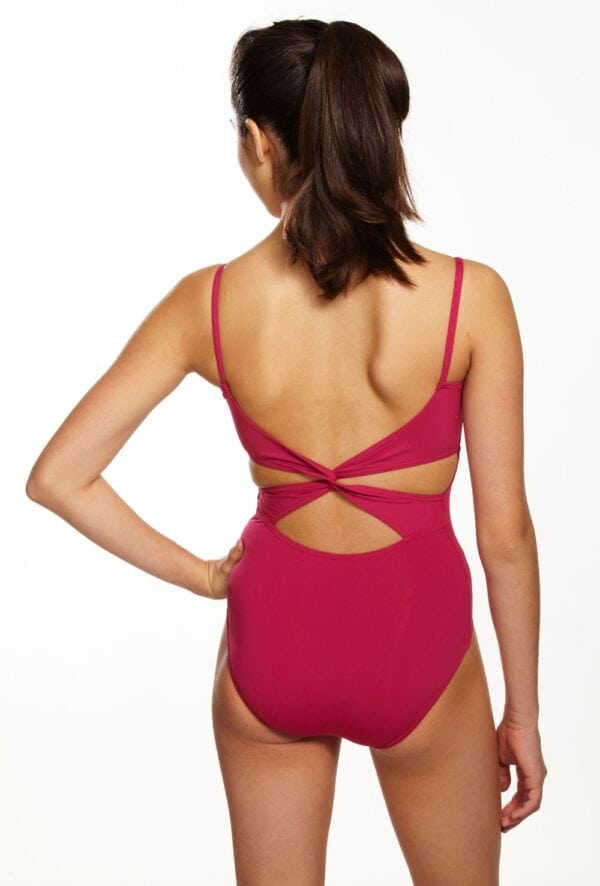 Twist back leotard