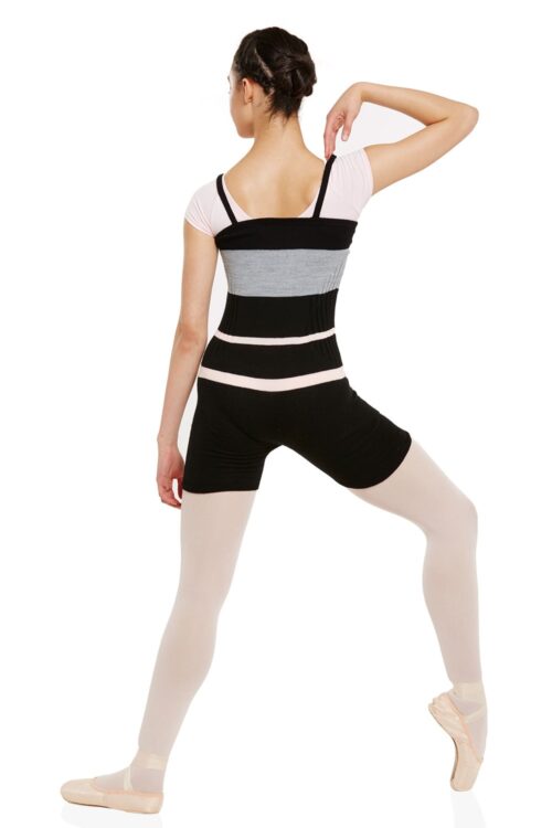 Seamlessly Striped Short Romper