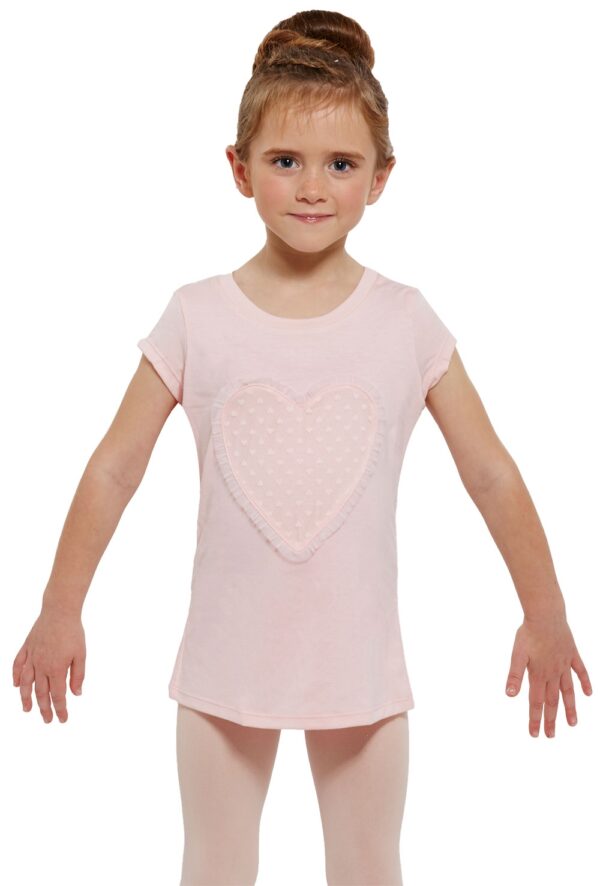 _4_1447507070 Girls heart mesh tee