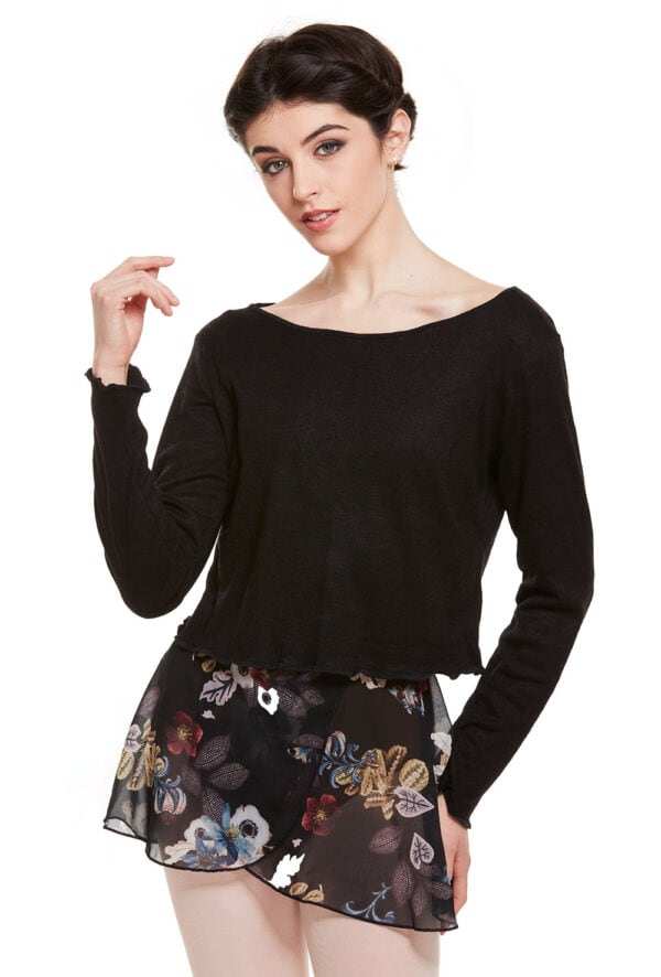 5226-blk-front Soft Knit Sweater Top