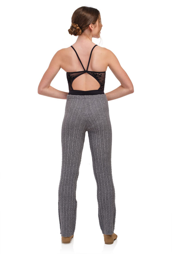 5556-Fernande-grey-back Fernande -Twist Knit Warm-up Pant