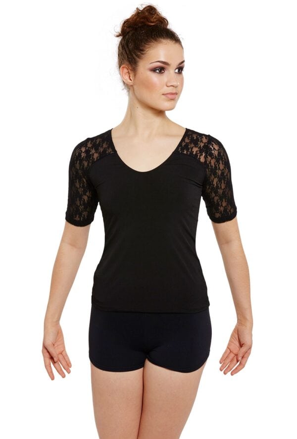 _5_1449944037 Short Sleeve Lace Top