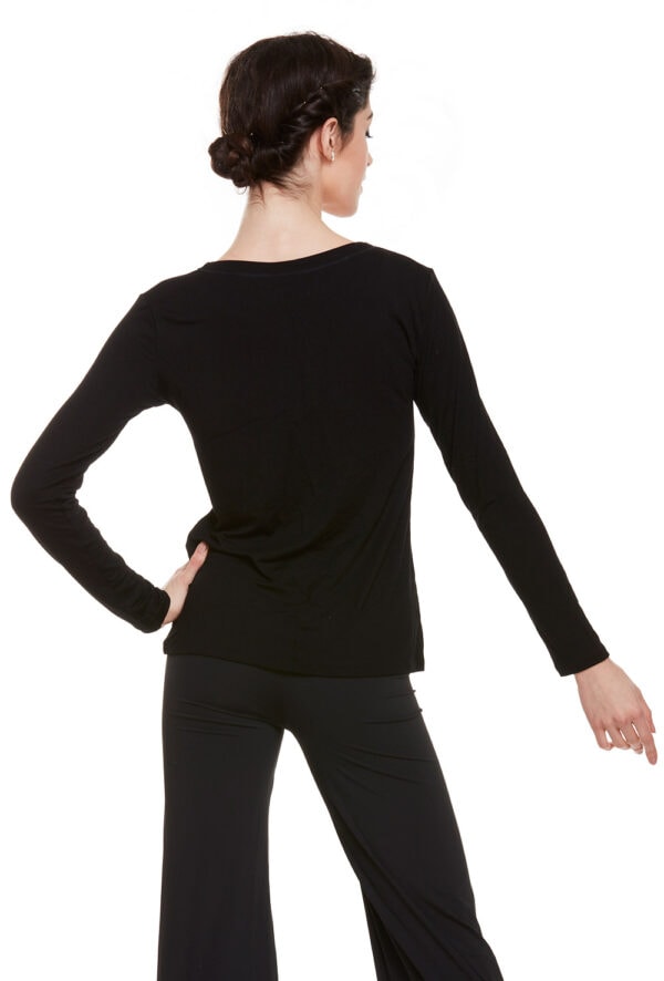 6385-back Long Sleeve Dance Tee