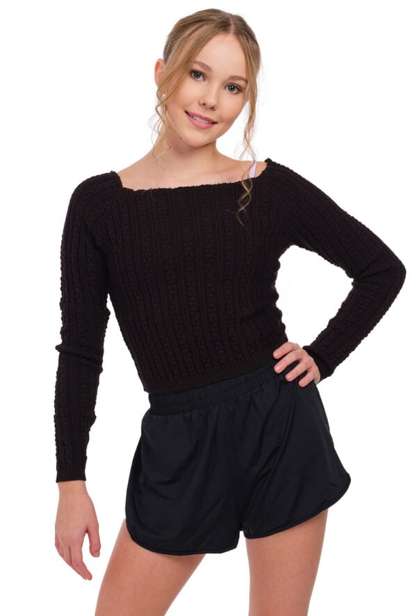 Fedora - Twist Knit Warm-up Top