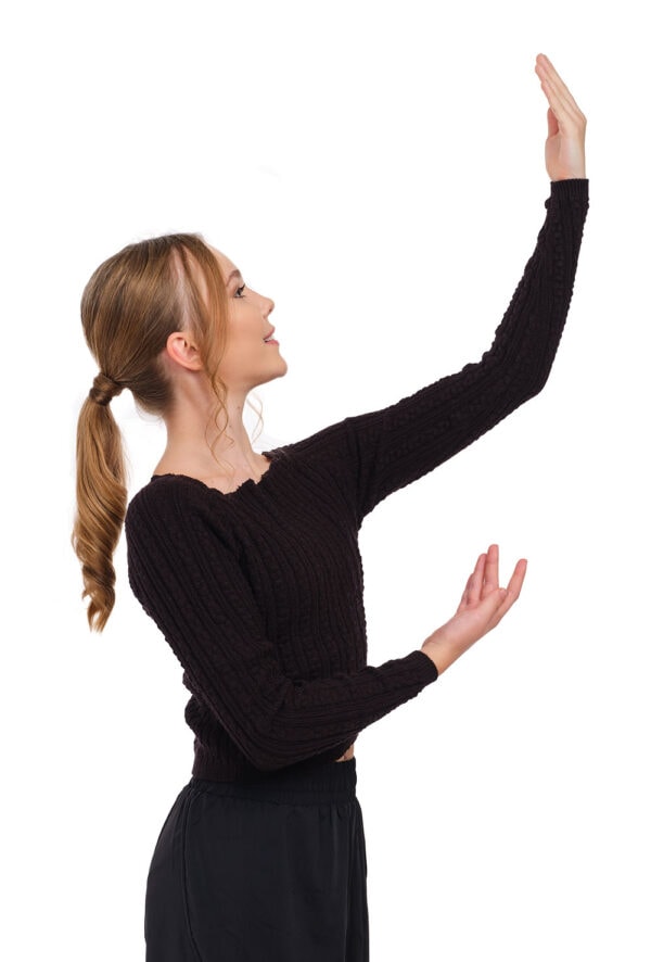 Fedora - Twist Knit Warm-up Top