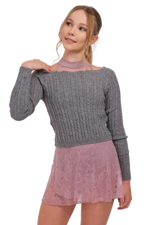 Fedora - Twist Knit Warm-up Top