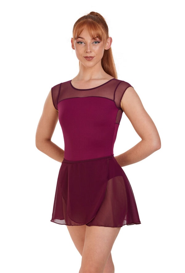 7989-sangria-front Giselle 2 Wrap Ballet Skirt