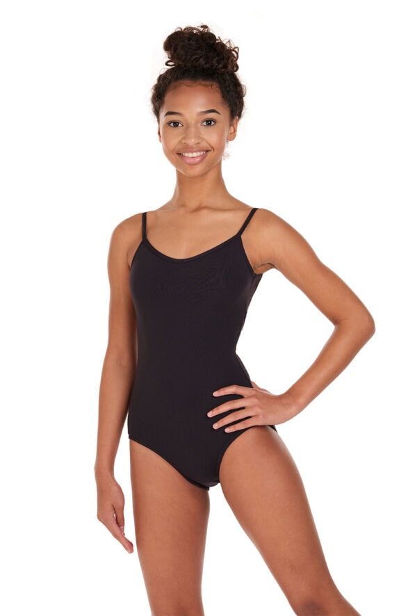 Cotton Camisole Leotard with Double Cross Back