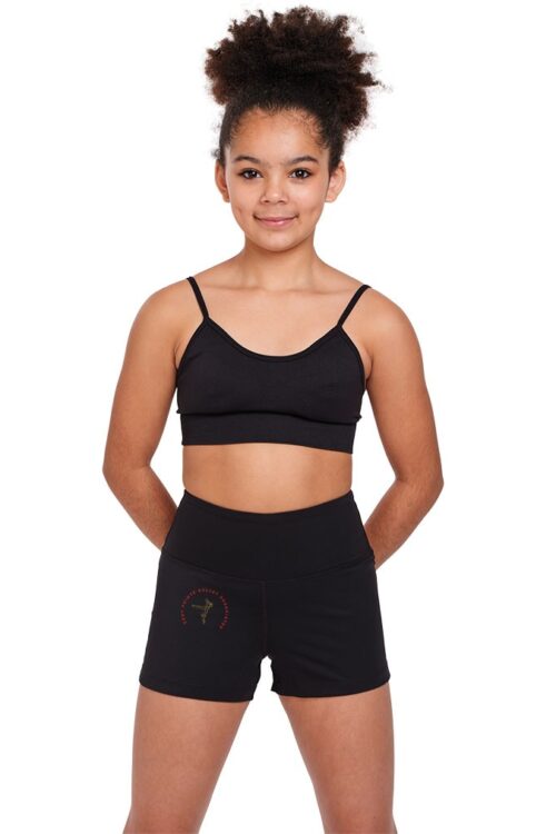 High Waisted Dance Shorts with East Pointe Ballet Associates logo