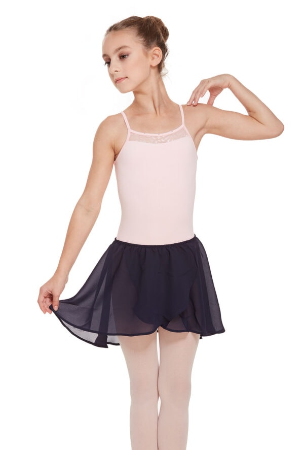 cr5110-navy Girls' Mock Wrap Ballet Skirt