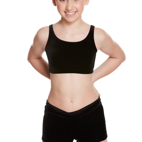 Bloch Girls velvet crop top