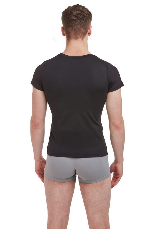 mt008-blk-back Men's Fitted Cap Sleeve T-shirt