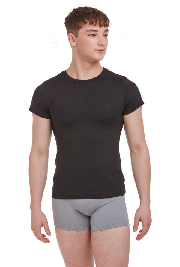 mt008-blk-front Men's Fitted Cap Sleeve T-shirt