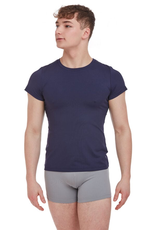 mt008-navy-front Men's Fitted Cap Sleeve T-shirt