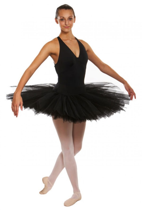 r2921-black Rehearsal tutu skirt