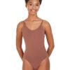 silky body stocking for dancers dark nude