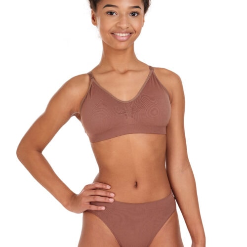 Silky Seamless clear back bra with removable pads