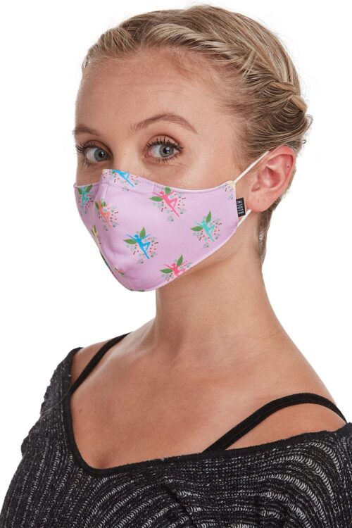 fairy-mask Children's Fairy Print Soft Stretch Mask with Neck Lanyard