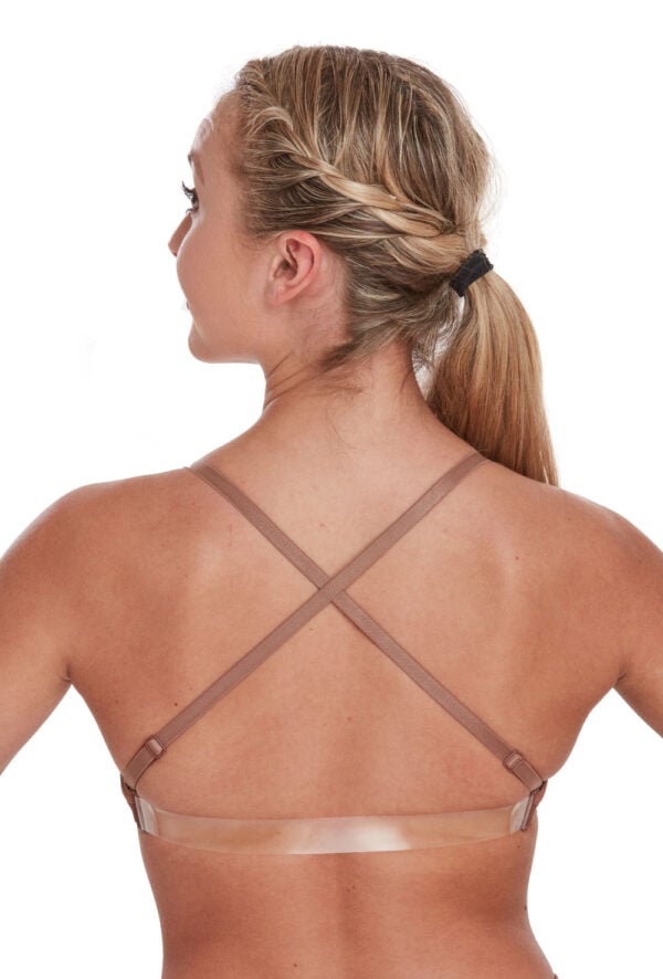 bra-mocca-detail Plunge Neck Clear Back Bra