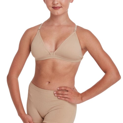 Capezio plunge neck clear back bra 3777W