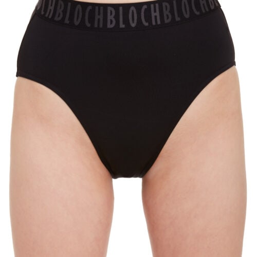 High Waisted Dance Brief with Logo Waistband